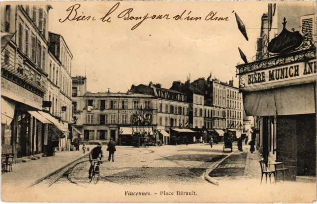 CPA AK Vincennes Place Berault FRANCE (1283241)