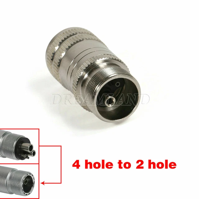 Dental high speed Handpiece Adapter connector changer coupler 4 hole to 2 Hole