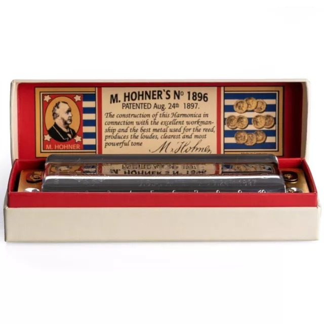 Hohner Marine Band 125th Anniversary Edition Harmonica in Key of C - Paper Box +