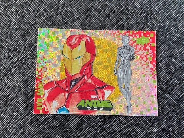 2020 UD Marvel Anime Peach Momoko Iron Man Hyper Mosaic Foil Parallel Card