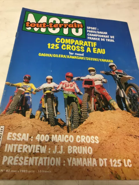 Moto Tout-Terrain 42 1982 Comparatif 125 cross Maïco 400 Yamaha DT125LC JJ Bruno