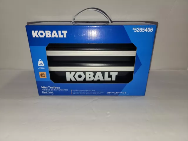 Brand New 25th Anniversary Kobalt Mini Tool Box Black Finish In Hand!