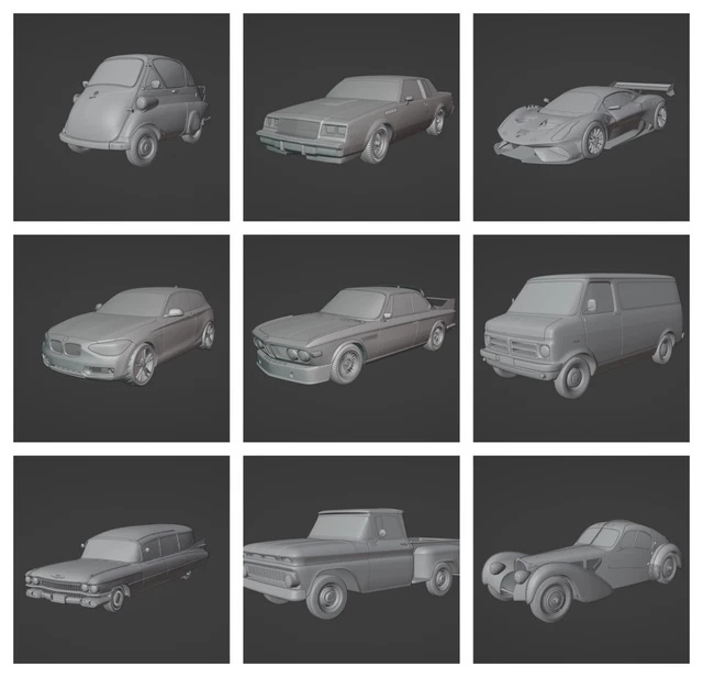 3D PRINTED 1/24 Scale Cars (B-C) many models to choose from EUR 49,00 ...