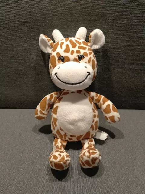 Peluche doudou girafe SIMBA TOYS NICOTOY KIABI blanc beige brun marron 25 cm