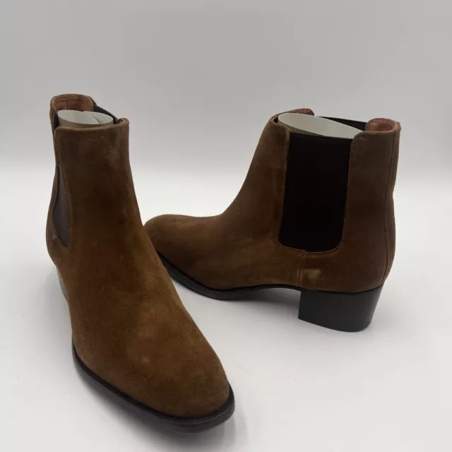 FRYE  Women's Suede Dara Chelsea Boot Chestnut Size 8.5 M 2