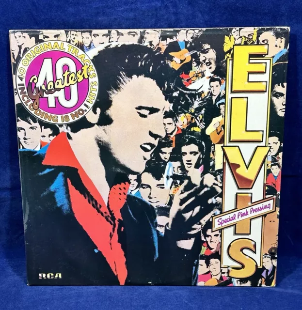 Elvis Presley - Elvis's 40 Greatest, 2xLP, Album, NM/VG+ Condition PINK COLOURED