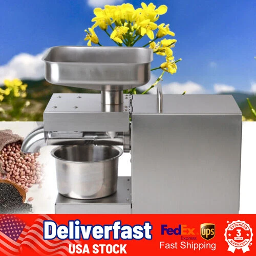 Commercial Automatic Oil Press Machine Cold & Hot Oil Extractor 110V 600W
