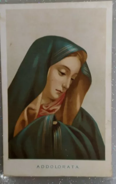 Antico Santino Holy Card, Mater Dolorosa, Maria Addolorata