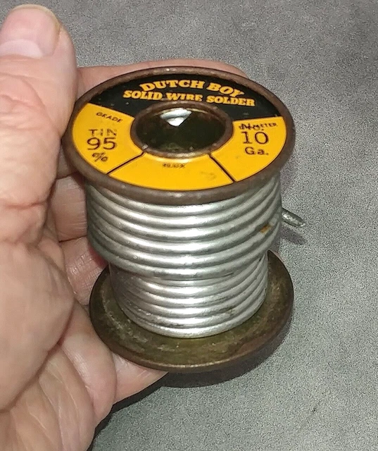 Dutch Boy 95/5 Solid Wire Solder Lead Free spool 10 guage 0.128", weight 12.3 oz