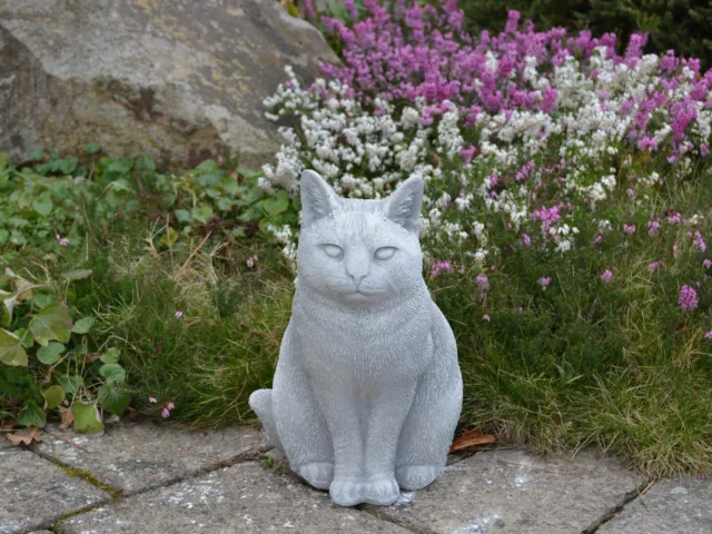 Massif Sculpture en Pierre Kater Chat Debout D'Animal fonte de Résistant au Gel 2