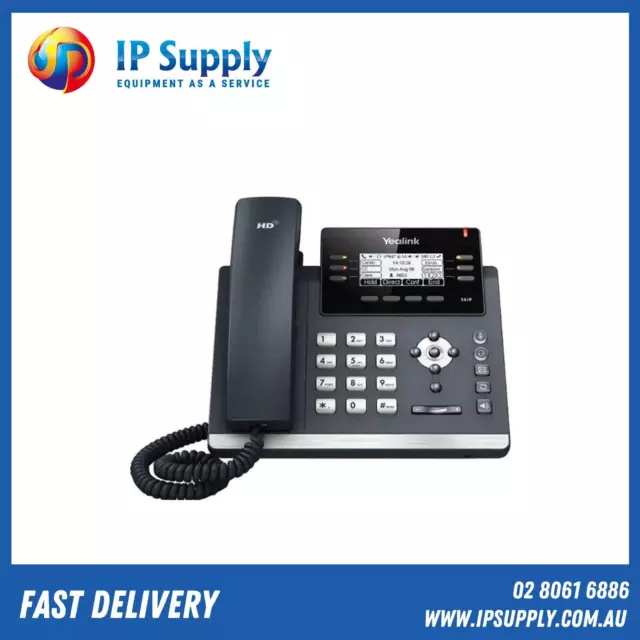 Yealink SIP-T41P Ultra Elegant PoE 6 Line IP Phone Free Shipping Fully Tested