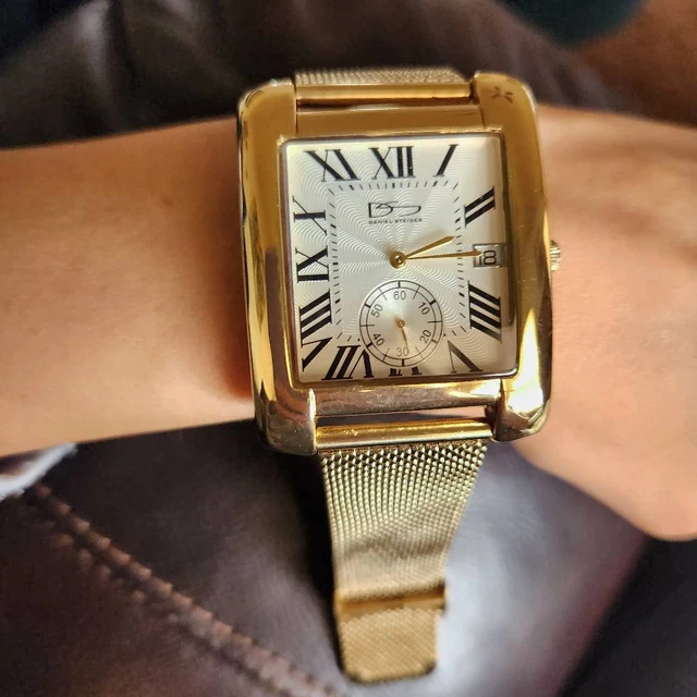Daniel Steiger vintage estate gold watch chunky 9151G-M chain link mesh band