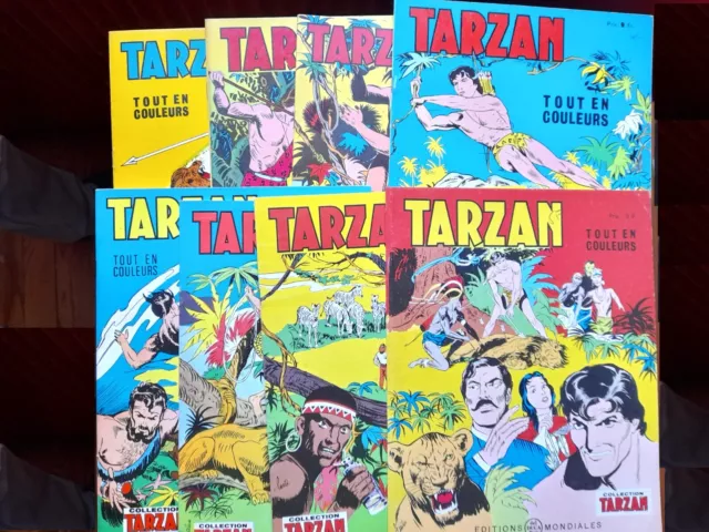 MONDIALES : COLLECTION TARZAN Lot de 9 n. CELARDO, HOGARTH, LUBBERS , etc... TBE