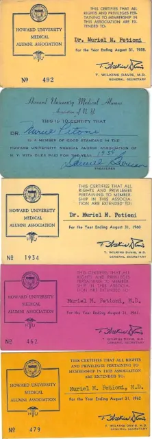1950s Harlem~Black Woman Dr. Muriel Petioni~6 Howard University Alumni Cards
