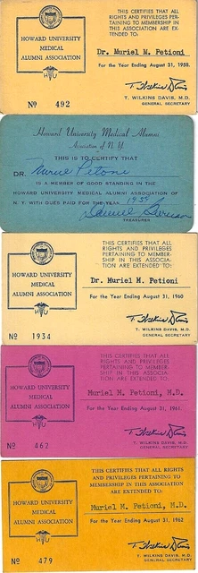 1950s Harlem~Black Woman Dr. Muriel Petioni~6 Howard University Alumni Cards
