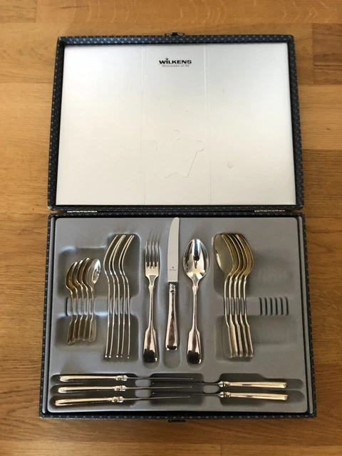 Wilkens 24 tlg. Set Modell Spaten Spatenmuster 800er Silber Original Koffer