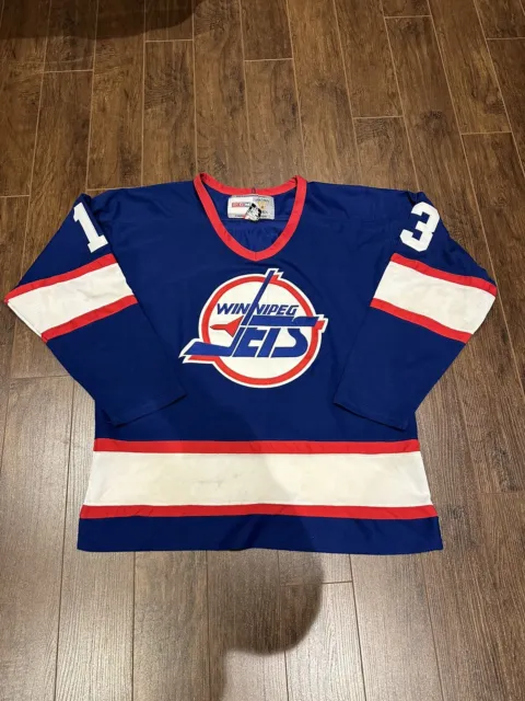 Teemu Selanne Winnipeg Jets jersey size 52 CCM Vintage Hockey *Flaws Read*