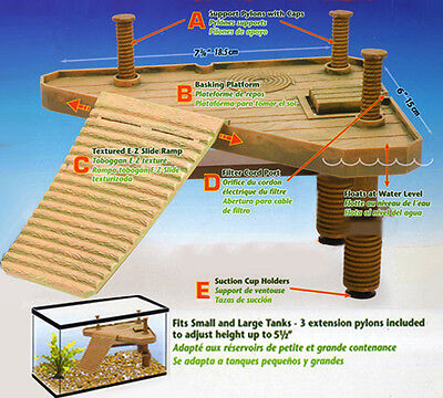 Small Turtle Pier Reptile Ramp Basking Platform For Floats Frog Newts Basking