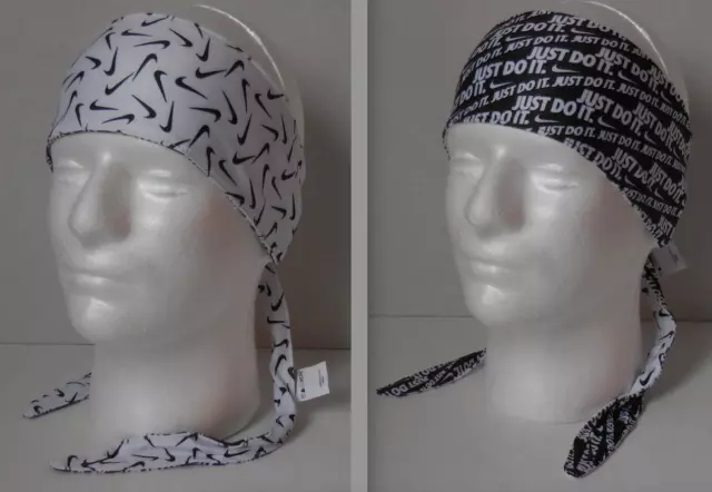 Nike Dri-Fit Printed Reversible Bandana Head Tie White/Black/White