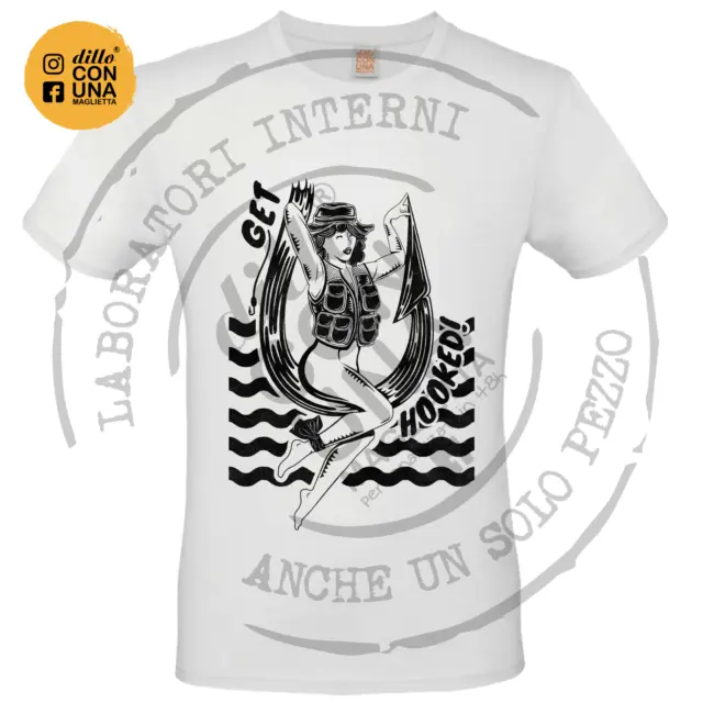 T-shirt da Uomo Pescatore Divertente Fun Fishing 2 Tg S - M - L  - XL - XXL