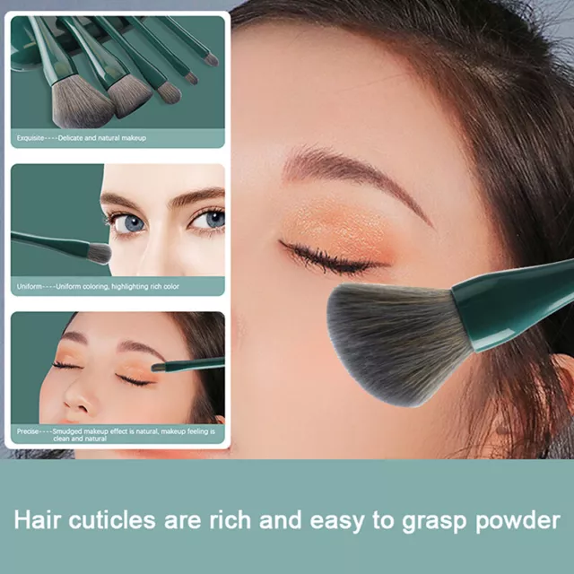 Travel Eyeshadow Brush Makeup Brush Set Cosmetic Brushes with Mirror Shell Case