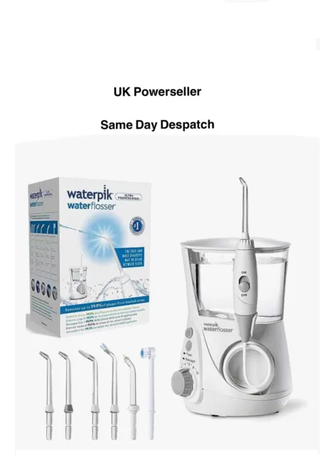 Waterpik Ultra Professional Water Flosser 10 Pressure Settings with 7 Tips WP660