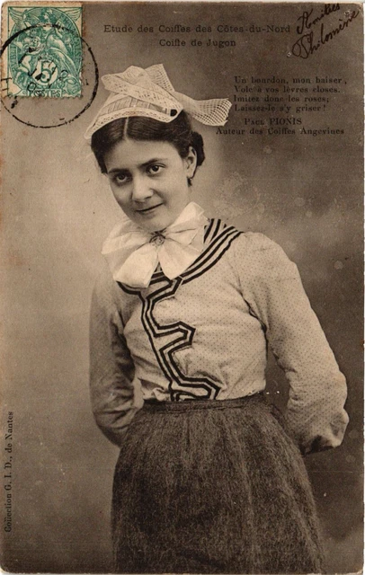 CPA Folklore - Bretagne - Coiffe de Jugon (773237)