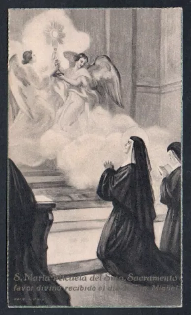 Antico Santino de la Beata Micaela image pieuse estampa holy card