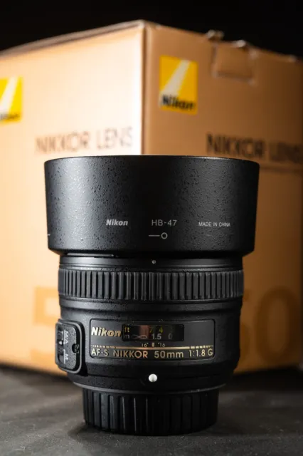 Nikon AF-S Nikkor 50mm f1.8 G Objetivo, Excelente Estado Luminoso 1.8 50/1.8