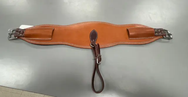 Handmade, heavy duty 6.5 in leather back flank cinch. Horse Tack.