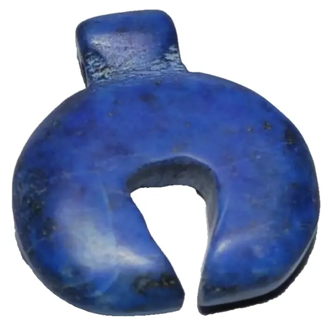 Extremely Rare Bactrian Ancient Amulet Lapis Lazuli  Pendant- 2,5 Gr - 20 Mm