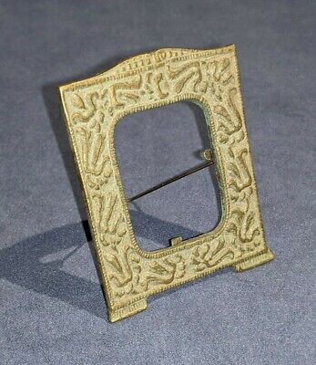 Antique Victorian Cast Metal (Brass or Bronze) Stand Picture Frame Marked 13