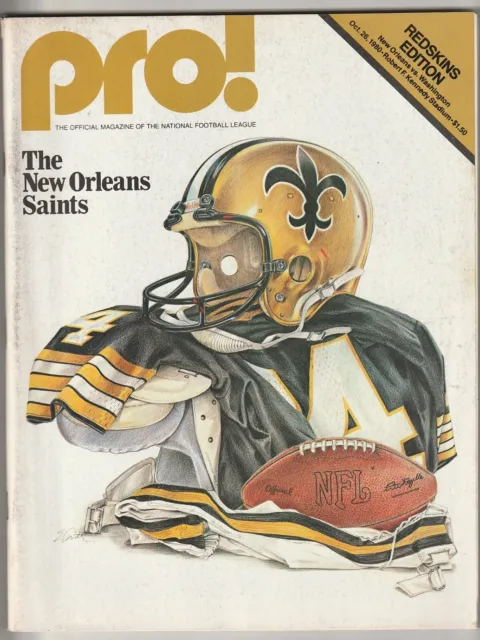 October 26, 1980 Redskins vs Saints Pro! Football Program---Excellent