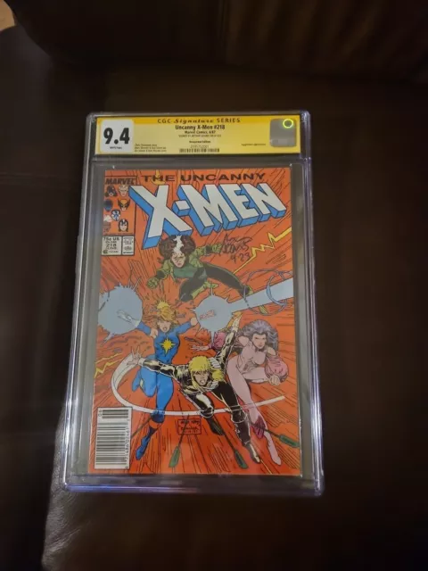 Uncanny X-men 218 Newstand Edition Signed By Arthur Adams CGC 9.4