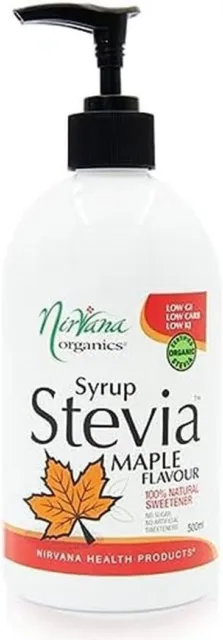 Nirvana Organics Maple Flavour Stevia Syrup 500 ml-Au