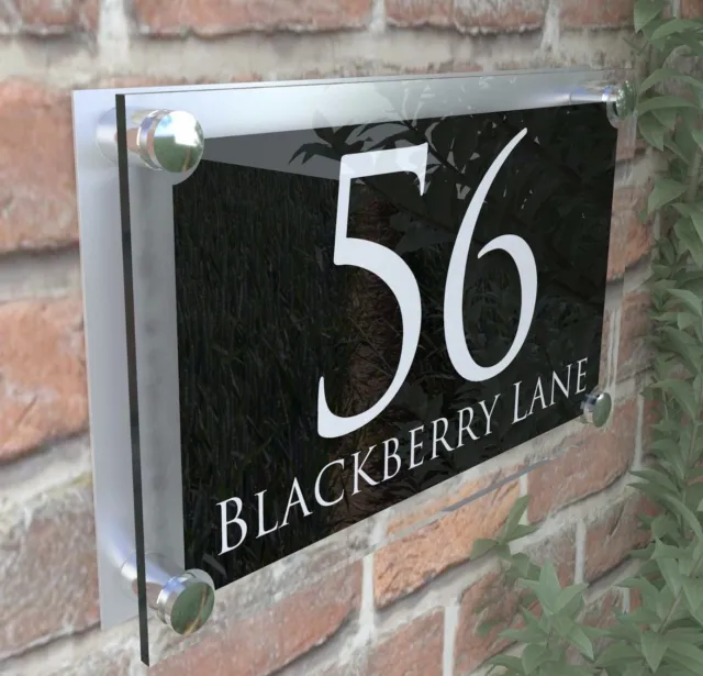 Large Contemporary House Sign Plaques Door Number 1 - 999 Address door numbers