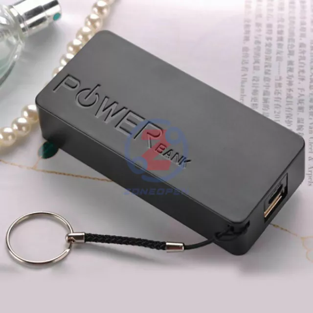 Portable USB Power Bank Case Charger Box 2X 18650 Battery Case DIY Case Black