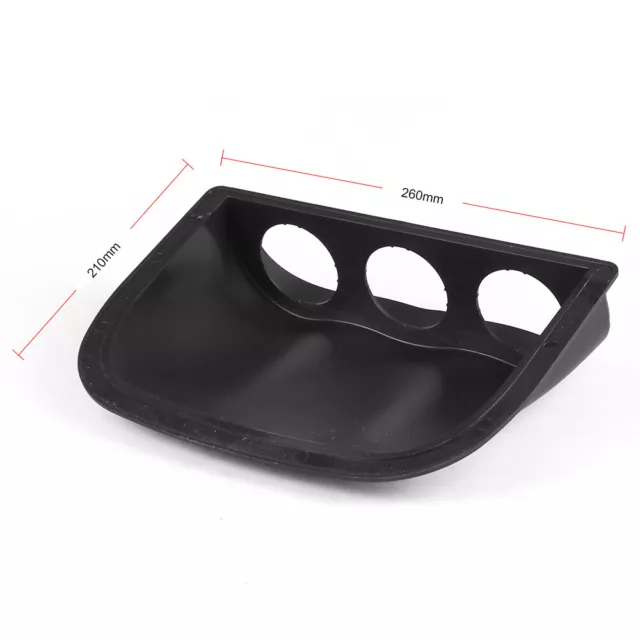 2" 52MM Car Black Look ABS Plastic 3 Hole Gauge Meter Mount Pod