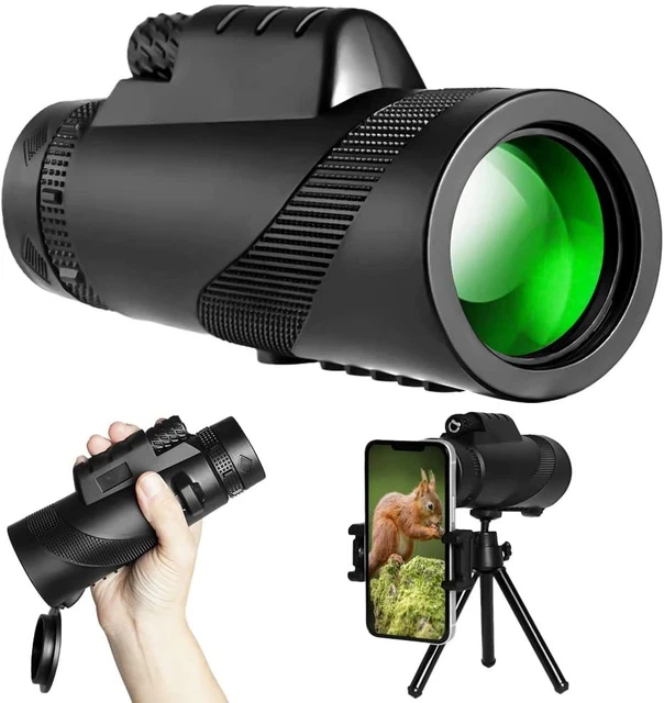 Powerful 80X100 HD Monocular Telescope Long Range Zoom With Tripod Phone Clip