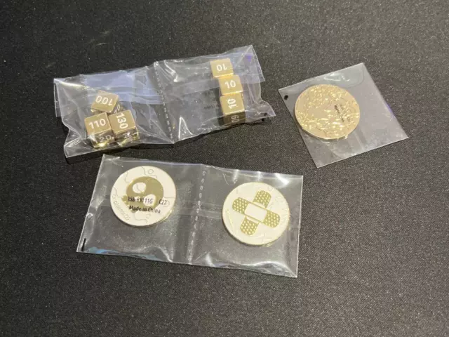 Pokemon - Charizard Metal Gold Coin Dice Place Markers - NEW & SEALED