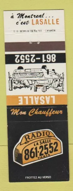 Matchbook Cover - Lasalle Radio Taxi Cab QC