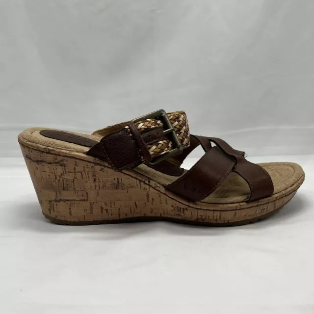 BOC Izabel Wedge Slide Platform Sandal Cork Heel Womens 10M 3