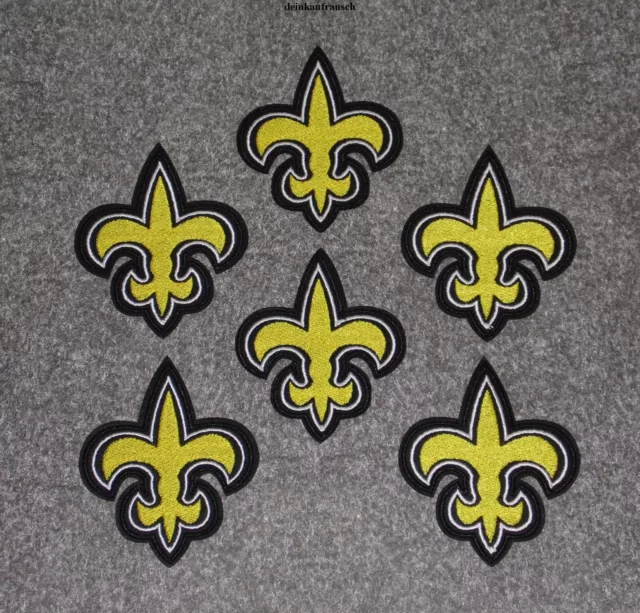 New Orleans Saints Aufnäher-6 Stück-Patch-Bügelbild -Football-ca. 7,5 x 9 cm