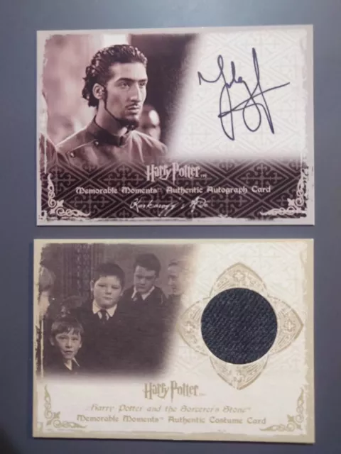 Harry Potter artbox Auto & Costume memorabilia card x2