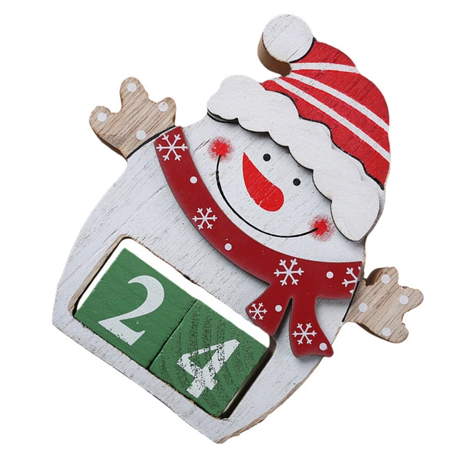 Holzige Einrichtung Weihnachts-Countdown-Kalender Weihnachtsbaum Weihnachtsdeko