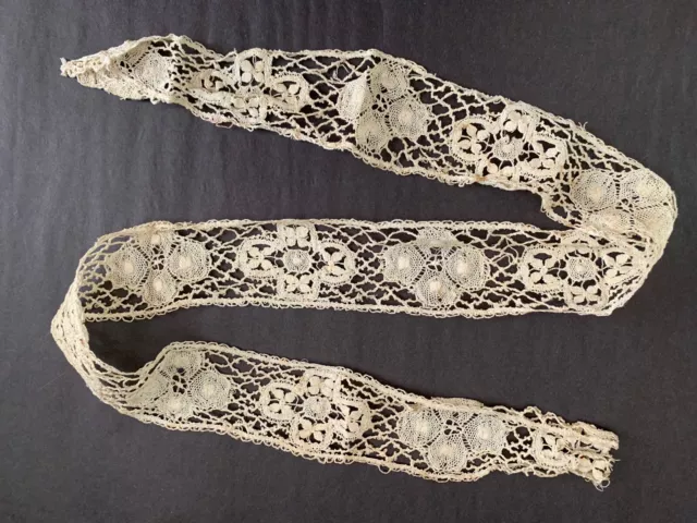 Beautiful Antique Guipure Lace Insertion 88cm by 4.5cm