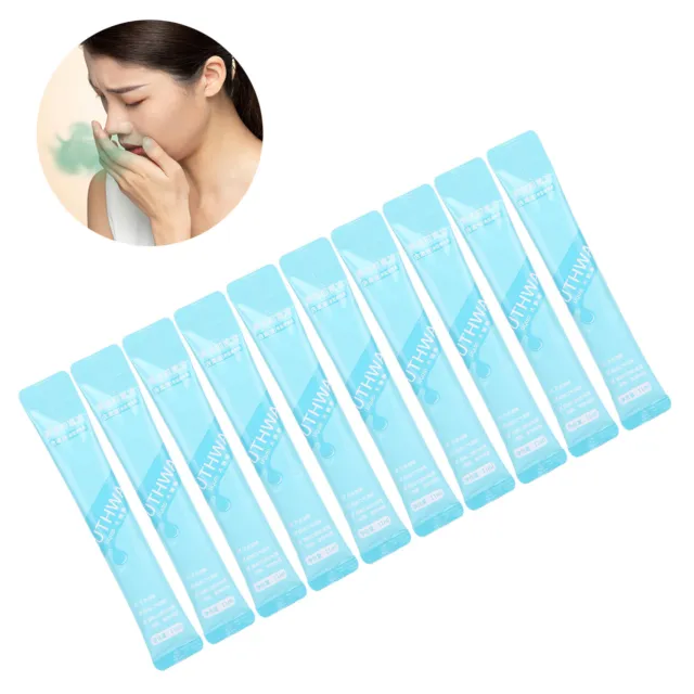 Paquete de 10 piezas de bolsa enjuague bucal cuidado dental respiración limpia limpia limpiador dental GF0