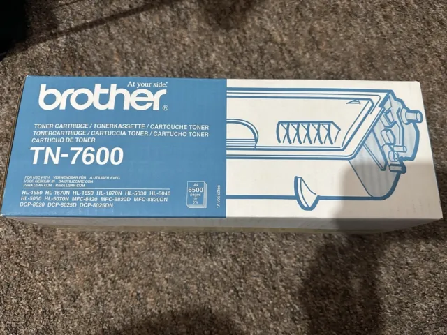 Brother TN-7600 Toner Cartridge Black Genuine Original TN7600 For HL DCP MFC