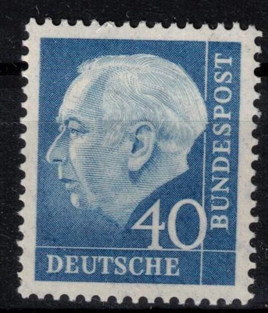 Rolle Bund 260y, 40 Pfg. Heuss lumogen, ungerade rote Zählnummer, postfrisch