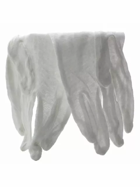 Large Cotton Glove for Handling Coins, Lightweight, 3 pair